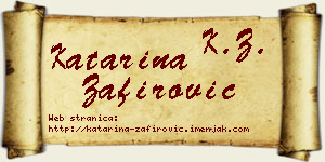Katarina Zafirović vizit kartica